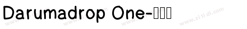 Darumadrop One字体转换
